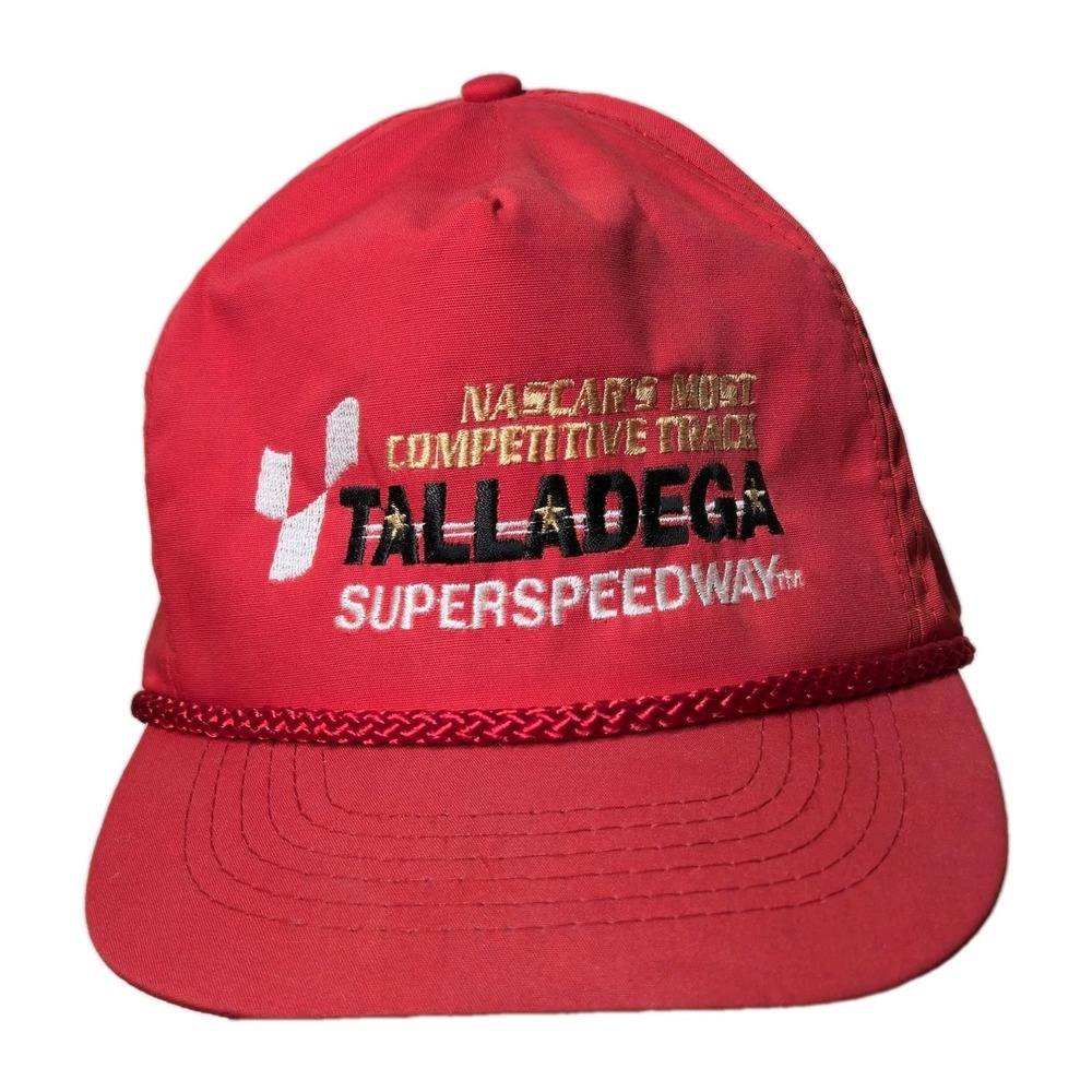 Vintage Talladega Snapback Hat Rope 90s NASCAR Auto Racing USA Car Race Cap